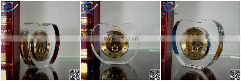 crystal glass time clock parts insert