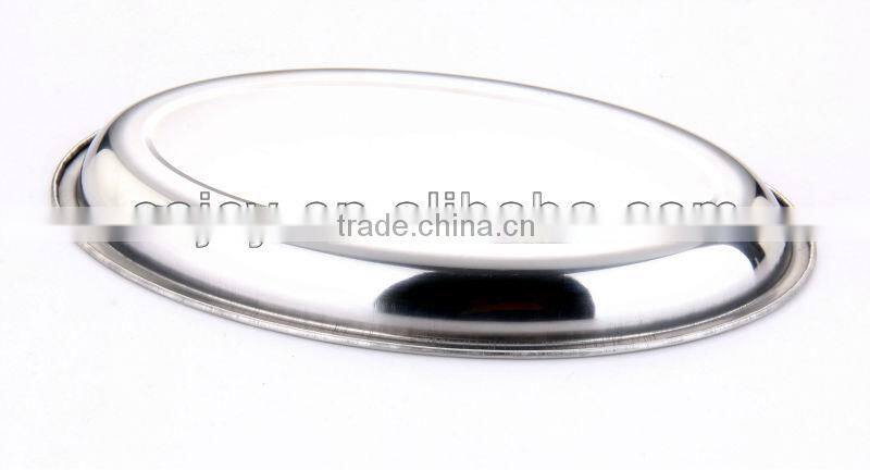 Stainless Steel Oval Food Tray