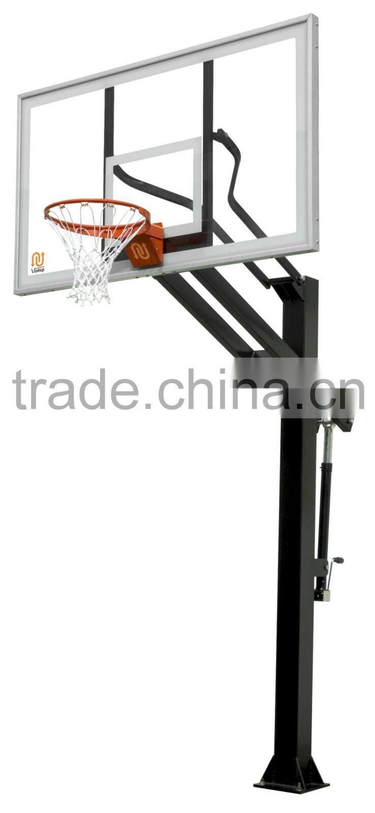 steel basketball pole steel rim with hoop net