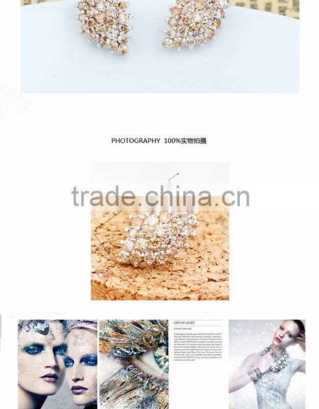 3bc india party jewerly cz earring gemmounting earring