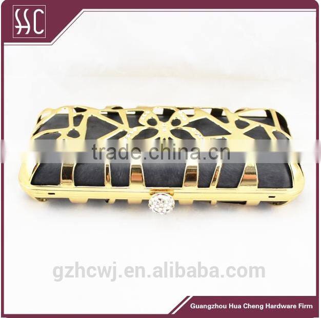 20.4*8.9cm Guangzhou supply shell evening clutch, box purse clutch,hardware clutch bags