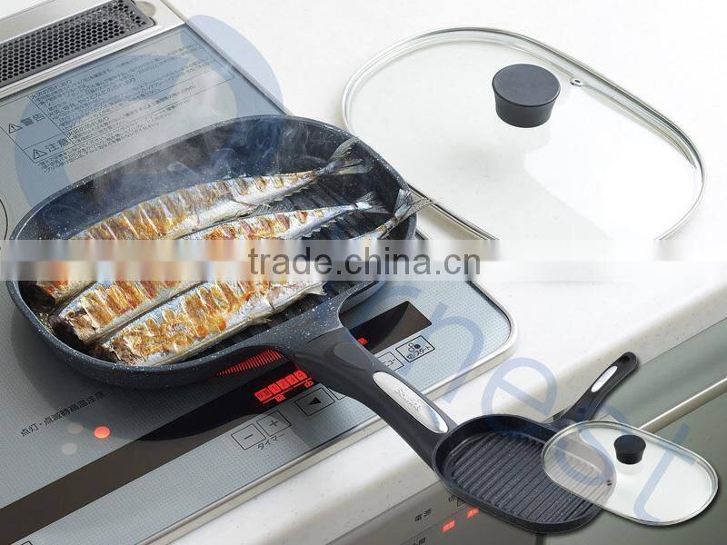 Arnest cookware kitchenware aluminum alloy cooking pans 4 layers marbel coating frying pan 20cm wide 75353