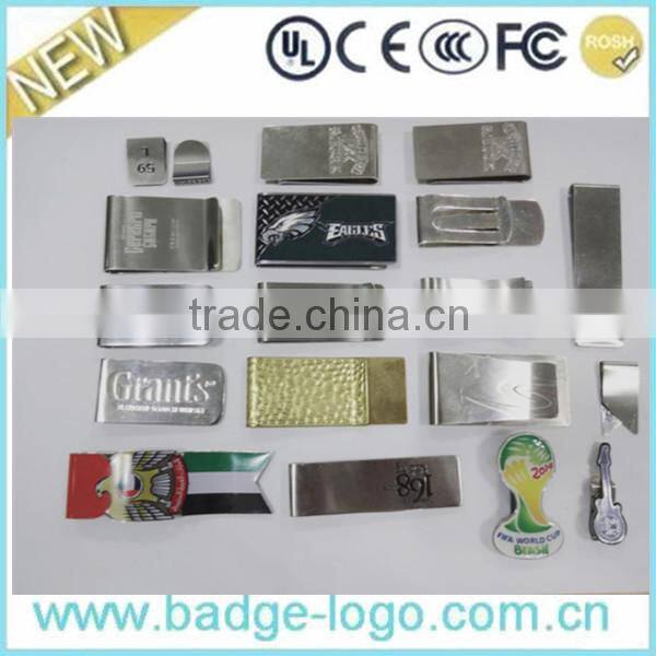Letters logo stainless steel money clip