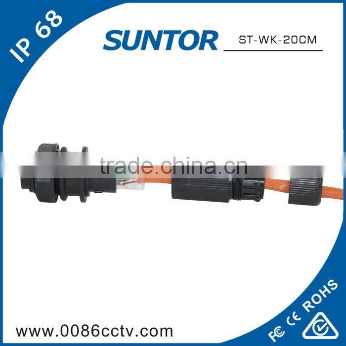 2016 new IP68 waterproof ethernet rj45 cable connector made in China