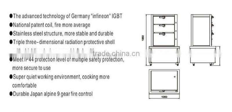 Professional large stainless steel 380V energy-saving cheap food steamer/industrial electric food steamer