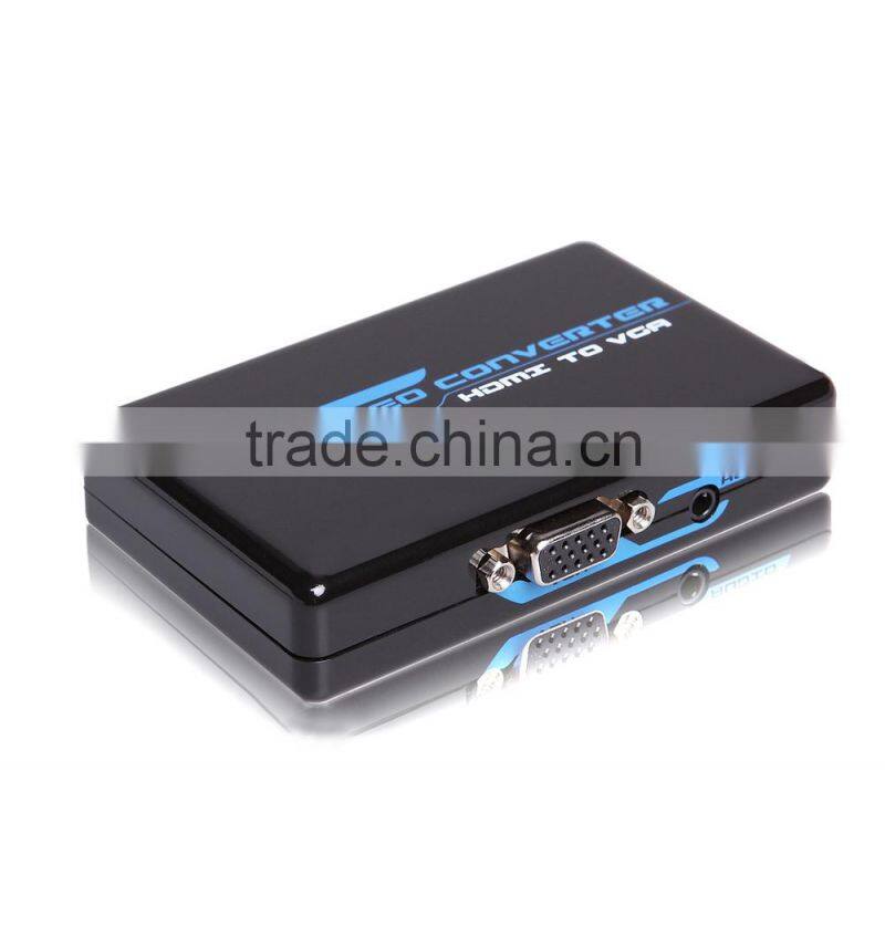 2016 China supplier HDMI to VGA + Stereo Audio converter 1080P vga hdmi converter