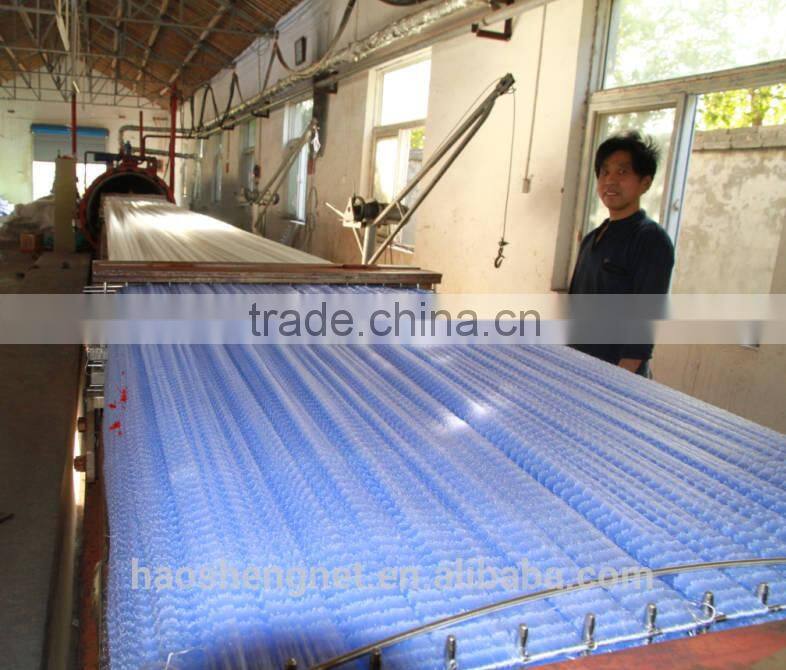 Plastic blue monofilament fishing net