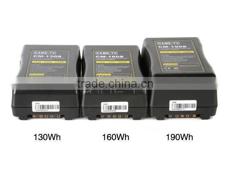 CAME-TV 160Wh Battery S-ony V Mount For Camera Camcorder Battery