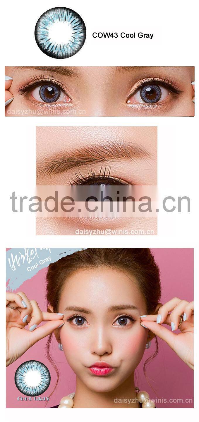 50 colors Colors of the Wind COW42 Natual Gray cosmetics wholesale color contact lens yearly 3 tone korea contact lenses