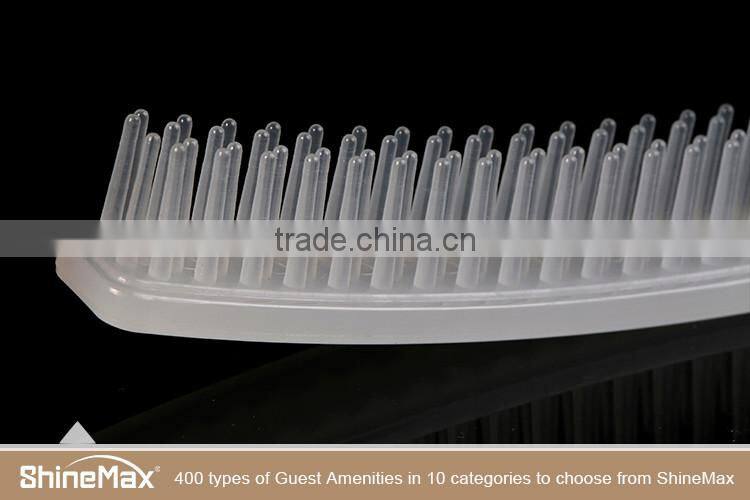 Black color hotel foldable massage comb for women beauty massage hair brush