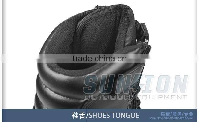 Tactical Boots Featuring Fanscinate design using waterproof nylon and cowhide leather.