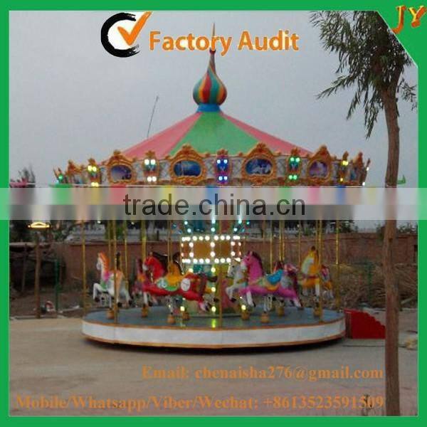 Hot selling amusement carousel with beautiful LED light and music