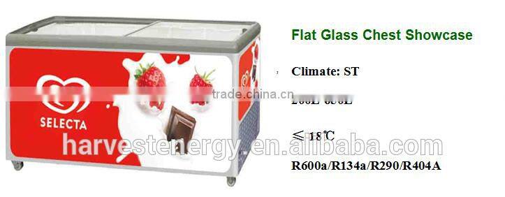 supermarket commercial ice cream freezer glass door chest freezer