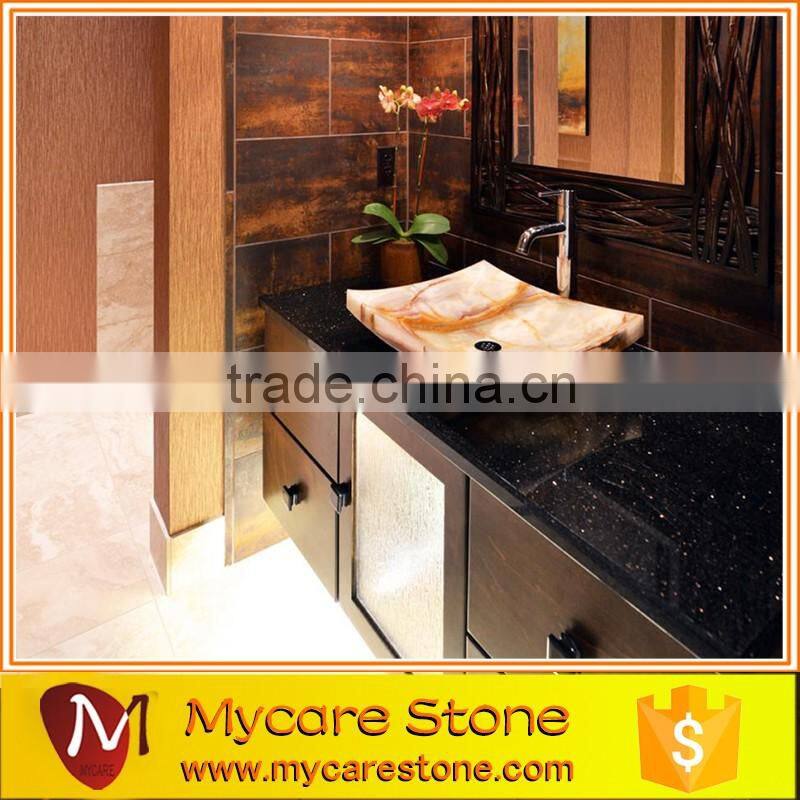 Natural river stone vessel sink