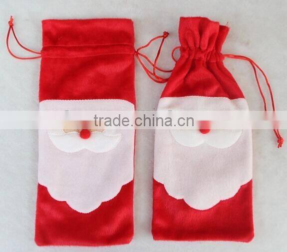 Santa Claus sheath gift sheath CHAMPAGNE sheath ,bottle use ather christmas sheath 13*32cm
