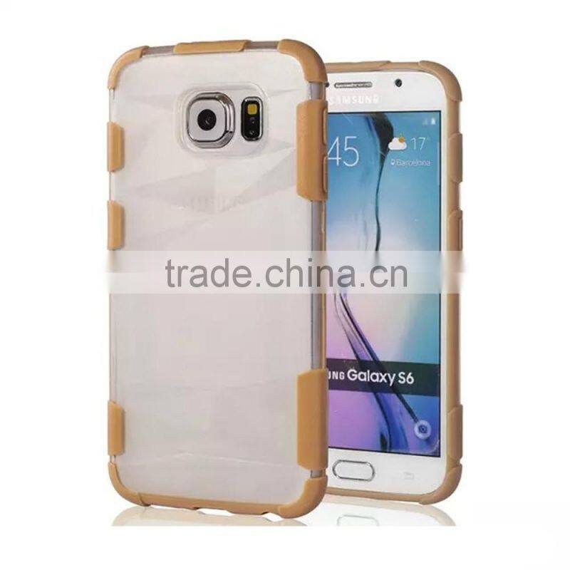 Pc+Tpu material back cover hard case for Samsung S6
