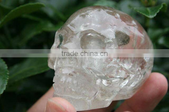 NATURAL Rock Quartz Crystal Skull