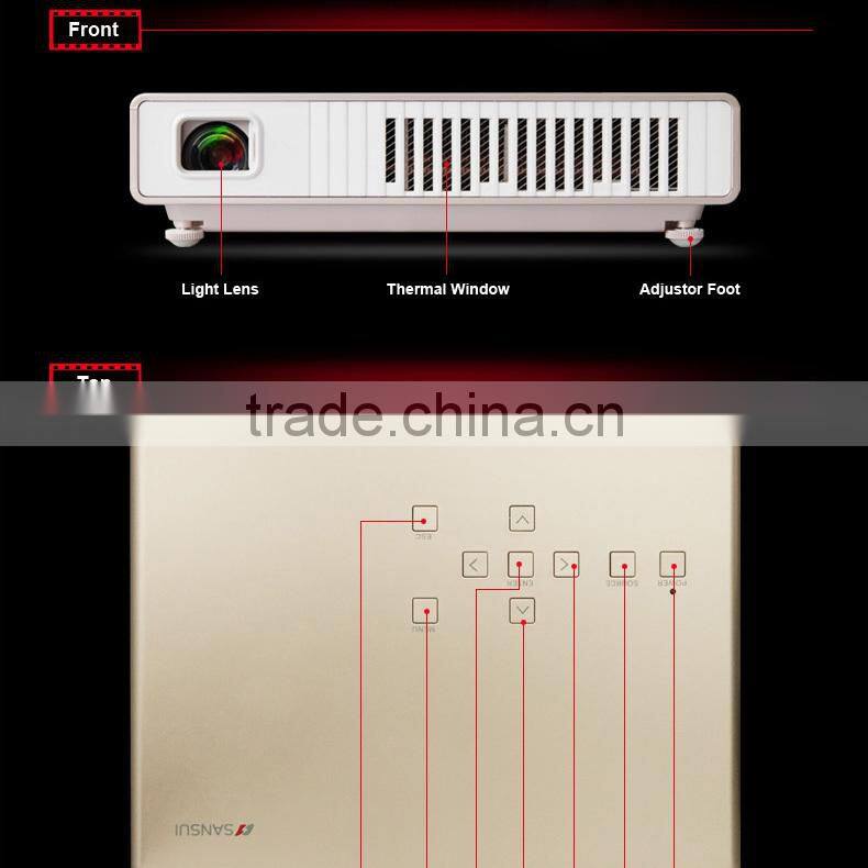 Top quality mini data show projector display ratio 1.2:1(2M for 76"), Use for Business, Education, Home projector