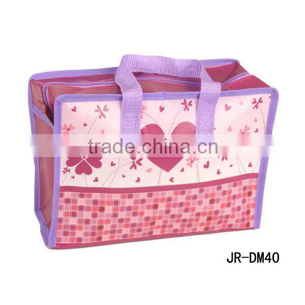 JIRONG PP Non Woven Customized Print Women Handbags Cosmetic Bag Gift Lunch Bag DM40