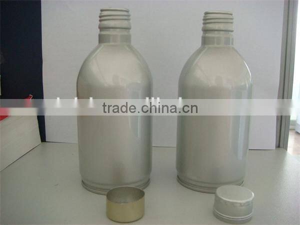 Recycled Empty aluminum powder bottle with oxidic sifter closure