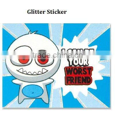 Sticker - Glitter Sticker With Cartoon Image