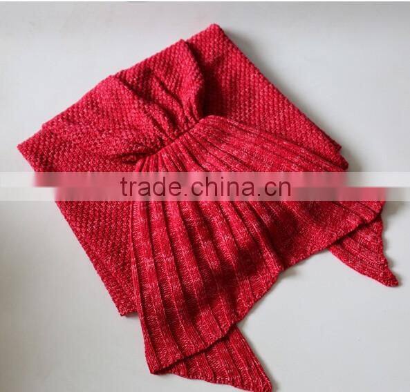 New design Knitting Mermaid Tail Blanket / sofa mermaid blanket / Warm Soft Sleep blanket