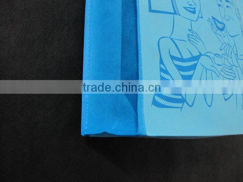 Navy blue shopping bag with image printing