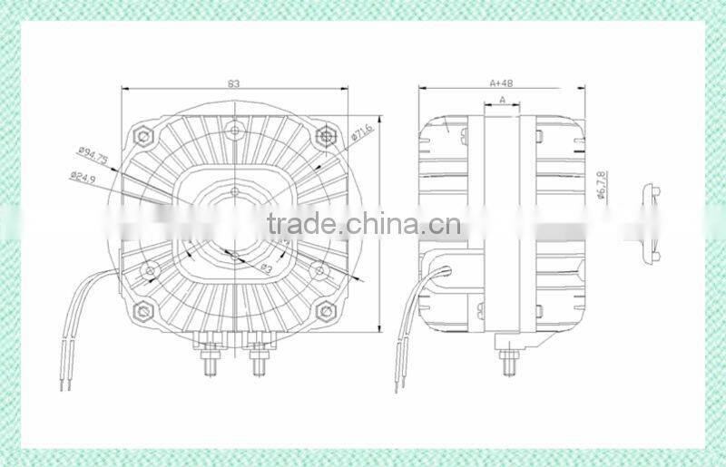 YJ82 Series Low Noise Refrigerator Ac Motor