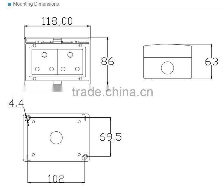 Waterproof Dimmer Switch Waterproof Light Switcher Cover(SP-2SA)