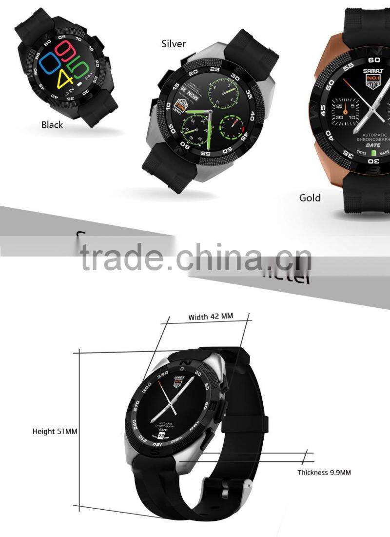 NO.1 G5 Smart Watch MTK2502 Heart Rate Monitor Fitness Tracker Call SMS Reminder Remote Camera for Android iOS