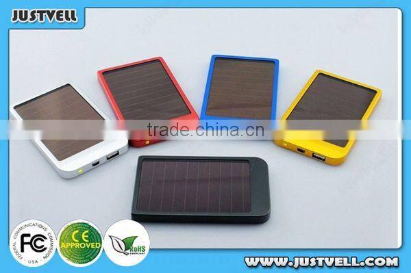 Colorful design high capacity power bank 10400mah, solar power mobile charger for smartphones