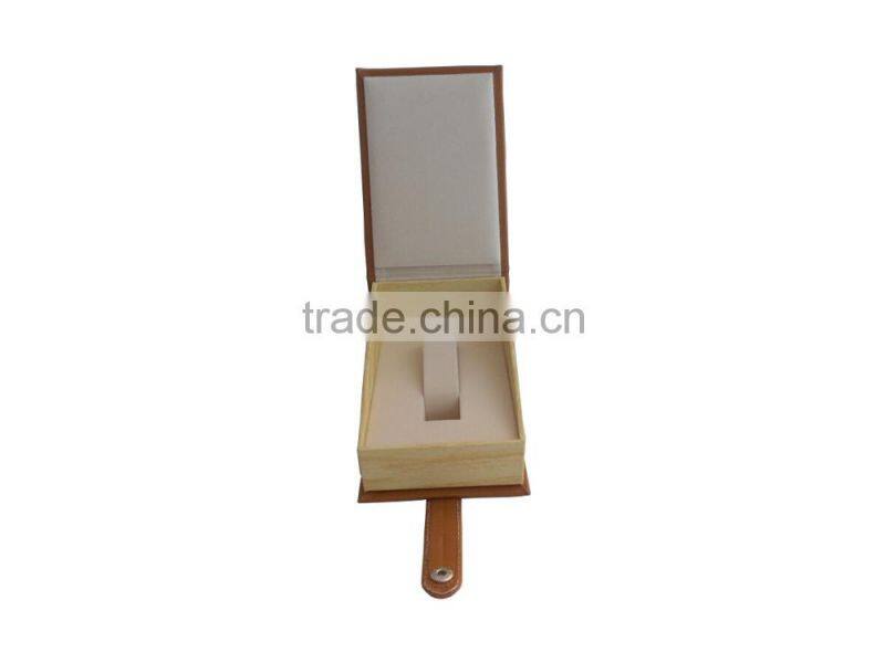 Fashion Brown Leather Jewelry Gift Paper Box
