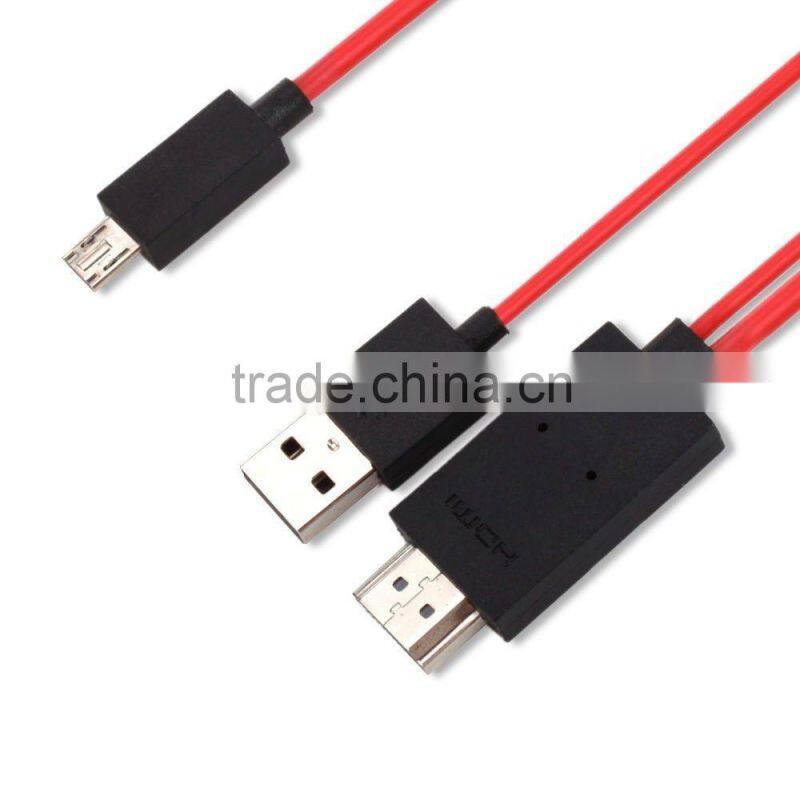 MHL Micro USB to HD MI 1080P HDTV Cable Adapter for Samsung Galaxy S5 Note3 New