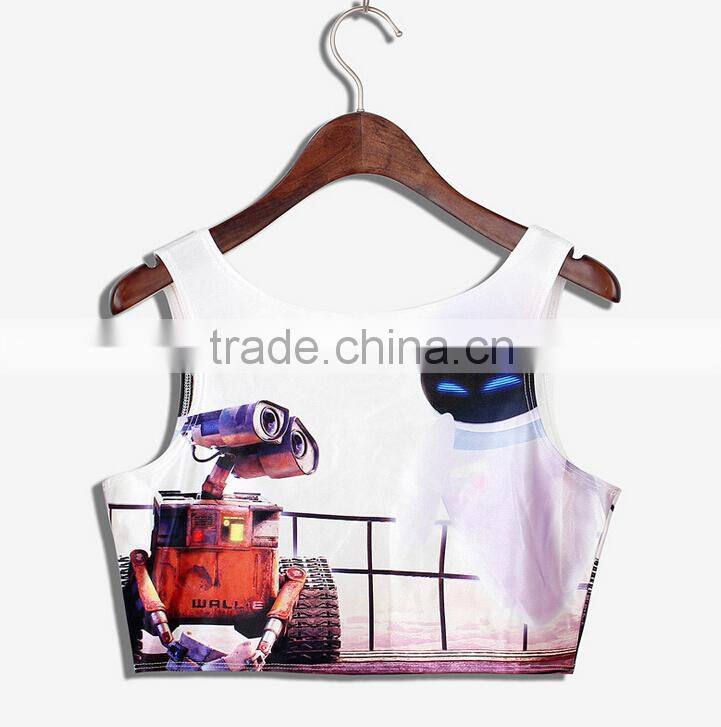 Latest Tops Designs Girls Print Vest N7-30