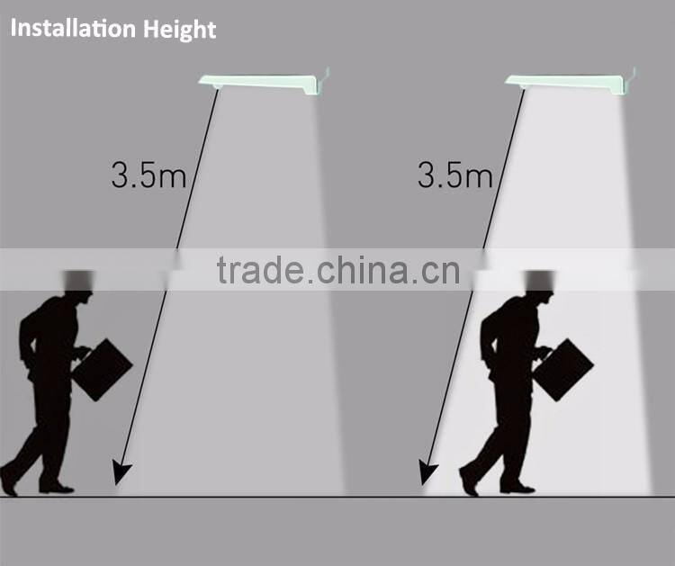 46 led aluminum pad ip65 450LM PIR sensor + Light control+weak light motion sensor solar led light