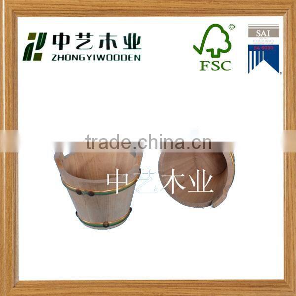 home decor antique primitive wood wooden snack bucket