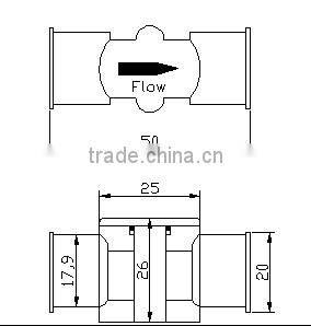 micro 1/8 inch liquid flow sensor