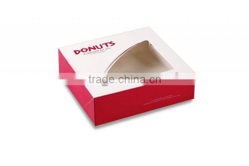 2016 eco-friendly paper donut packaging box,delicious and healthy lunch box