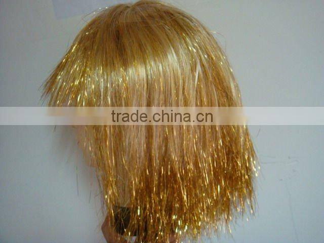 Golden party wig