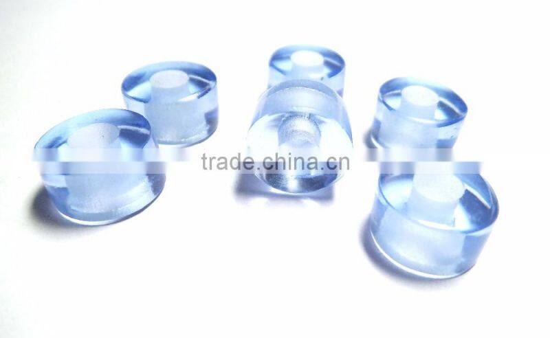 AAA Blue Topaz Color Quartz Smooth Handmade Big Hole Tyre Beads