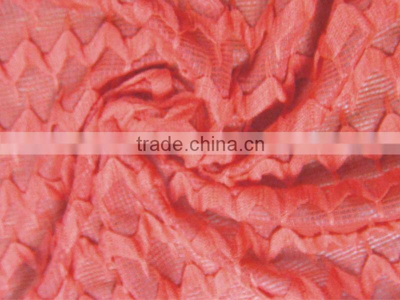 Hot Sale Polyester viscose spandex two layer jacquard knitting fabric for women beautiful fashion fabric