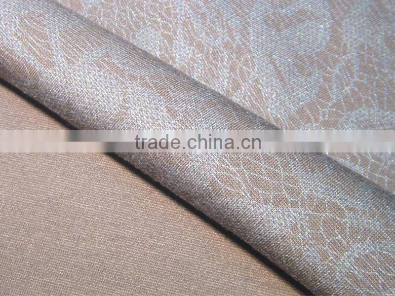 Hot sale Scuba in spandex Polyester fabric with foil