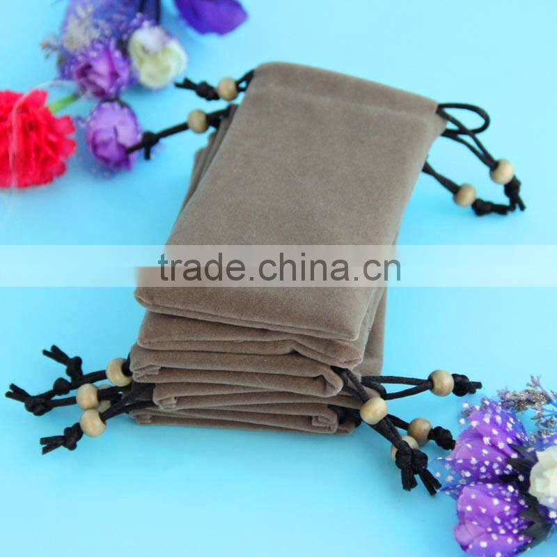 Gift packing Grey Mini Velvet Bag Pop-up Handle