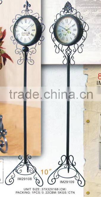 Garden Use Home Decor Antique Metal Floor Clocks