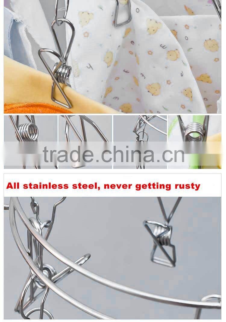 stainless steel hanger with pegs,metal hanger with clips,cloth hanger