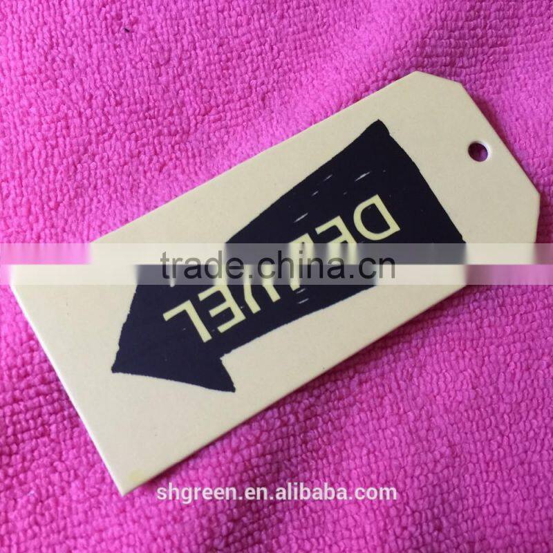 printing gold color logo garment hangtag
