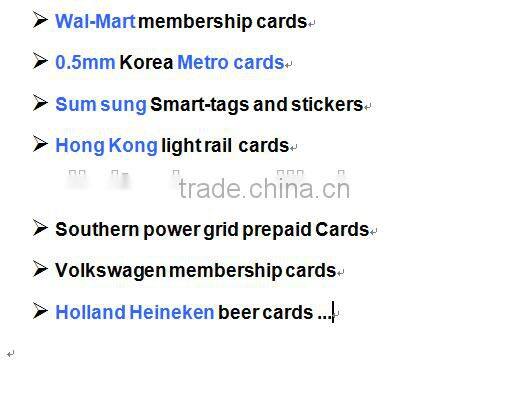 High Quality Printed MIFARE Ultralight EV1 RFID Card