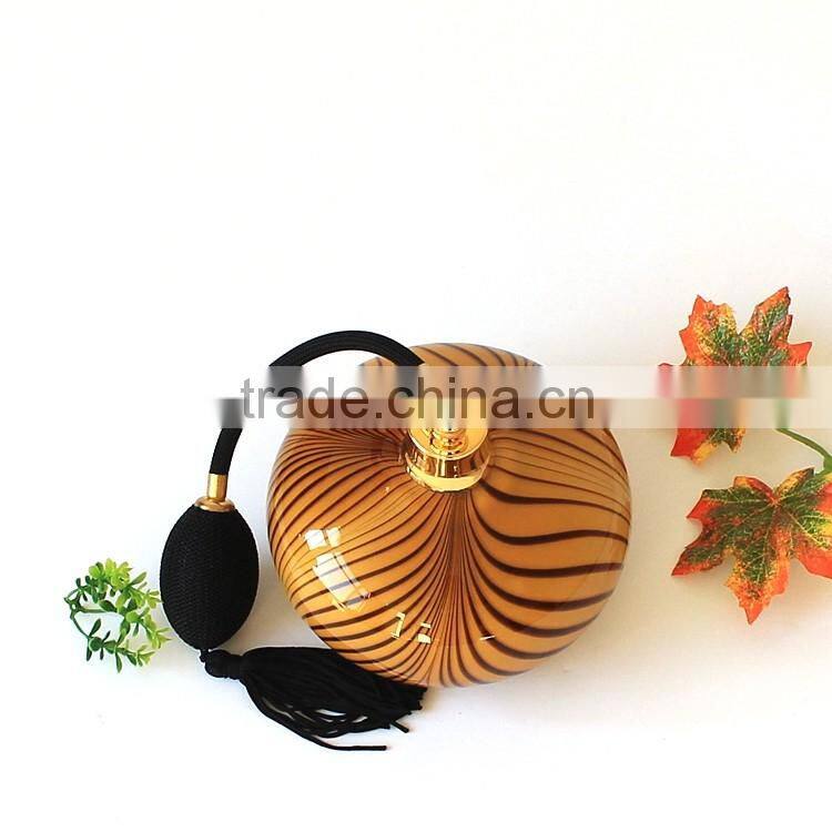 300ml Handmade Luxury Modern Leopard Print Art Cased Glass Perfume Bottle / Empty Airbag Scent Bottle