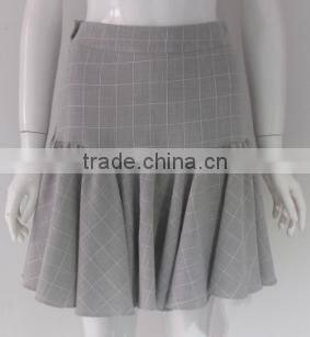 Pretty Steps summer latest design 2016 stylish pleated skirt knitted fabric type and pleated short skirt for women
