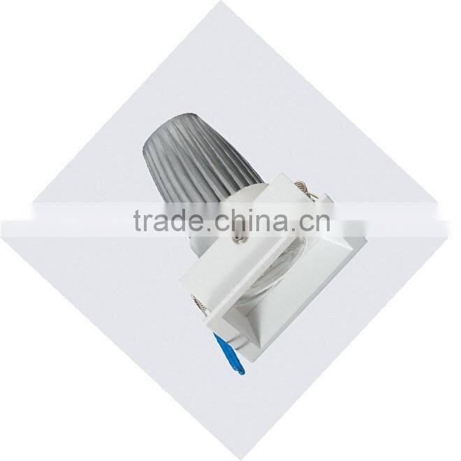 Anti-glare design 4W 7W 10w recessed cob led square downlight BW8210
